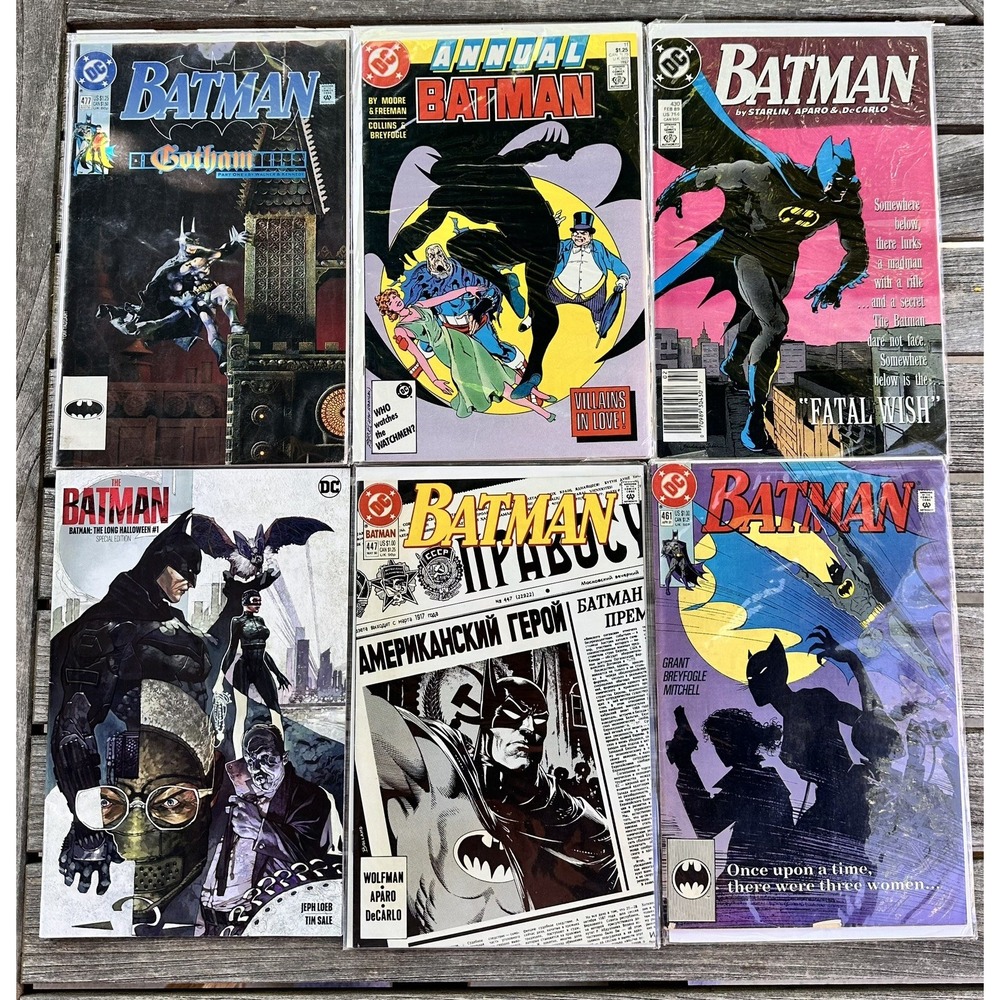 DC Comics Batman Comic Books Lot of 12 Copper Age Vintage OS Multi Like New